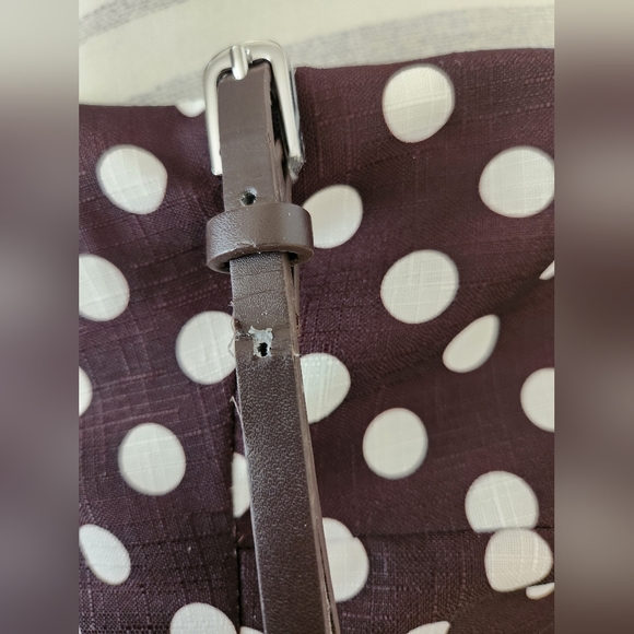 KASPER Brown Polka Dot Dress w/Belt - Picture 10 of 13